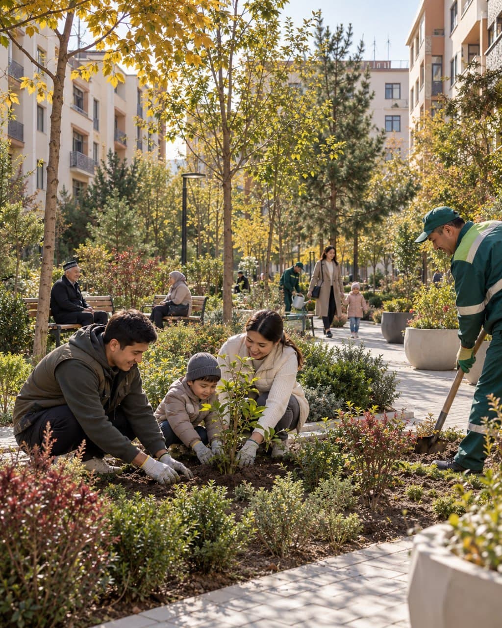 Green areas will increase in Tashkent: micro-forests, new parks and shaded walking streets will be organised in mahallas