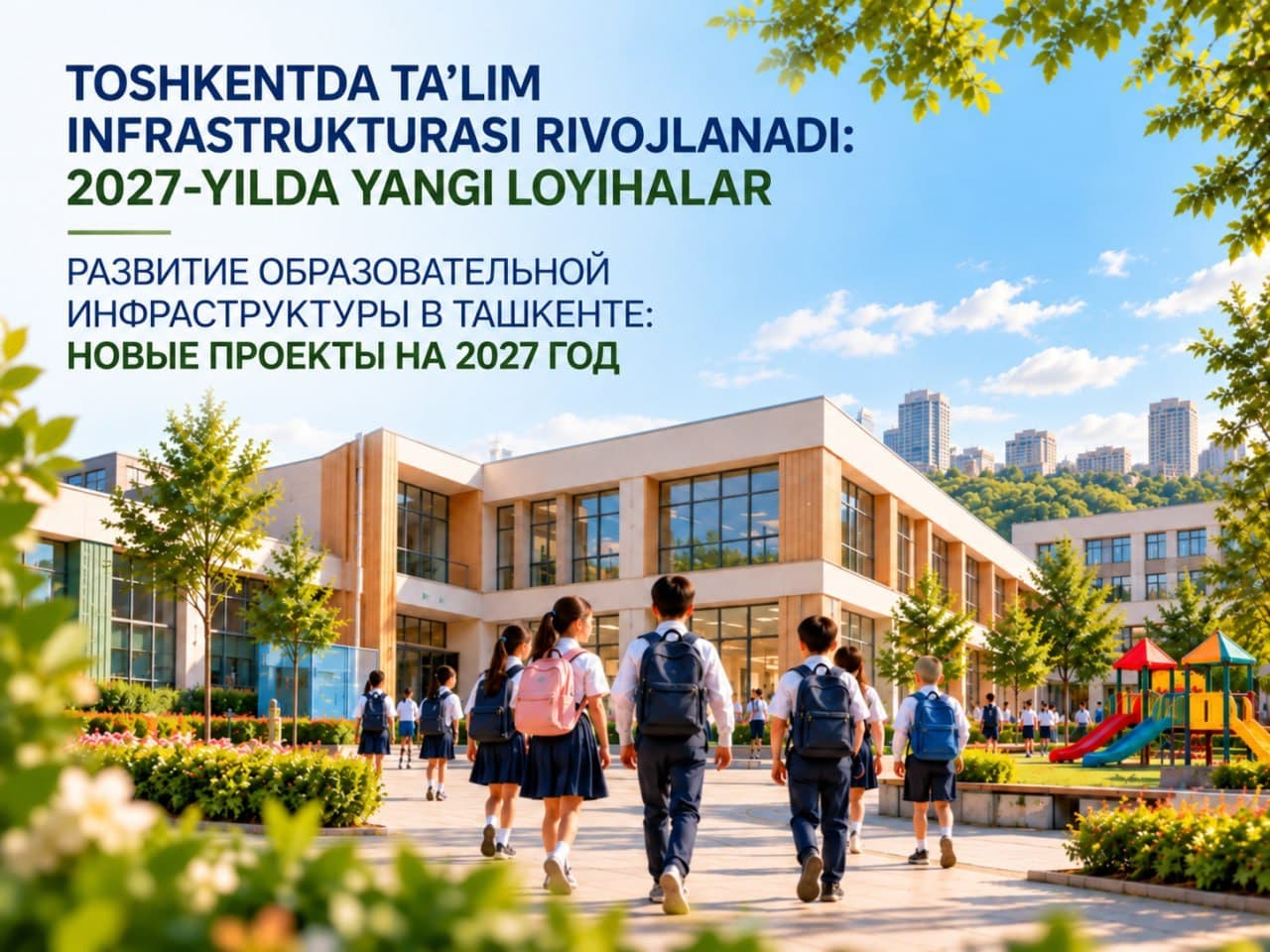 📈Developing education infrastructure in Tashkent: new projects for 2027